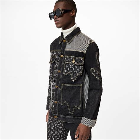 black lv denim jacket|louis vuitton monogram denim jacket.